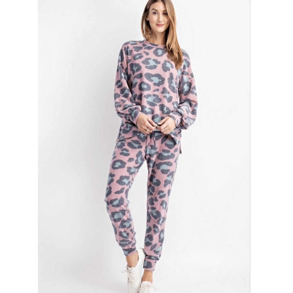 Leopard Print Jogger Set
